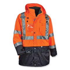ergodyne® GloWear 8388 Class 3/2 Hi-Vis Thermal Jacket Kit, Small, Orange, Ships in 1-3 Business Days