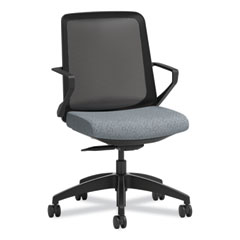 HON® Cliq Office Chair, Supports Up to 300 lb, 17" to 22" Seat Height, Basalt Seat/Black Back/Base, Ships in 7-10 Business Days