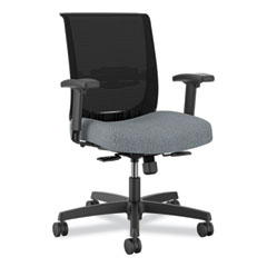 HON® Convergence Mid-Back Task Chair, Up to 275 lb, 16.5" to 21" Seat Ht, Basalt Seat, Black Back/Frame, Ships in 7-10 Bus Days
