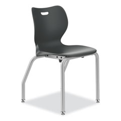 SmartLink Four-Leg Chair, Supports Up to 275 lb, 18" Seat Height, Lava Seat, Lava Back, Platinum Base