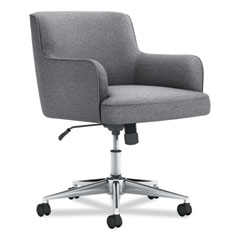 Matter Multipurpose Chair, 23" x 24.8" x 34", Light Gray Seat, Light Gray Back, Chrome Base