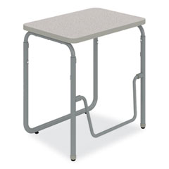 AlphaBetter 2.0 Height-Adjustable Student Desk with Pendulum Bar, 27.75 x 19.75 x 29 to 43, Dry Erase