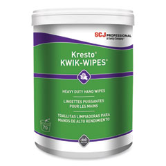 SC Johnson Professional® Kresto KWIK-WIPES, Cloth, 7.9 x 5.7, Citrus, 70/Pack, 6 Packs/Carton