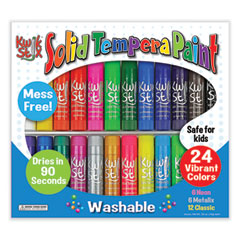 The Pencil Grip™ Kwik Stick Tempera Paint, 3.5", Assorted Colors, 24/Pack