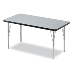 Height-Adjustable Activity Tables, Rectangular, 48w x 24d x 10h, Gray Granite, 4/Pallet