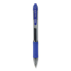 Zebra® Sarasa Dry Gel X20 Gel Pen, Retractable, Medium 0.7 mm, Blue Ink, Clear/Blue Barrel, 12/Pack