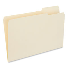 Universal® Top Tab File Folders, 1/3-Cut Tabs: Right Position, Legal Size, 0.75" Expansion, Manila, 100/Box