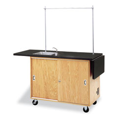 Diversified Spaces™ Mobile Laboratory Table, Rectangular, 48w x 24d x 36h, Black