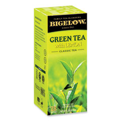 Bigelow® Green Tea with Lemon, Lemon, 0.34 lbs, 28/Box