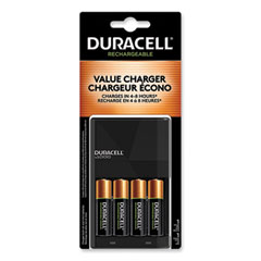 Duracell® ION SPEED 1000 Advanced Charger, For AA and AAA, Includes 4 AA NiMH Batteries