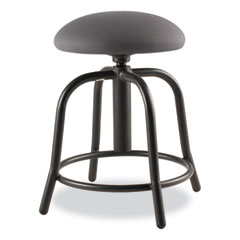 6800 Series Height Adjustable Fabric Seat Stool, Supports Up to 300 lb, 18" to 25" Seat Height, Charcoal Seat/Black Base