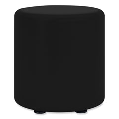 Safco® Learn Cylinder Vinyl Ottoman, 15" dia x 18"h, Black, Ships in 1-3 Business Days