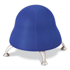 Runtz Ball Chair, Backless, Supports Up to 250 lb, Blue Fabric Seat, Silver Base, Ships in 1-3 Business Days