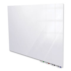 Aria Low Profile Magnetic Glass Whiteboard, 96 x 48, White Surface