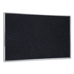 Aluminum-Frame Recycled Rubber Bulletin Boards, 36 x 24, Confetti Surface, Satin Aluminum Frame