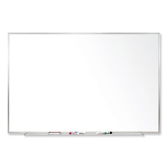 Magnetic Porcelain Whiteboard with Satin Aluminum Frame, 36 x 24, White Surface