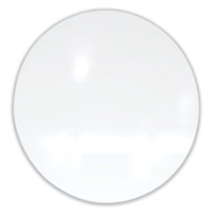 Coda Low Profile Circular Non-Magnetic Glassboard, 36 Diameter, White Surface