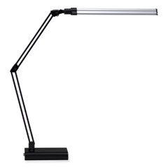 LED Ultra Slim Lamp with Swing Arm, 21.5" High, Black/Silver