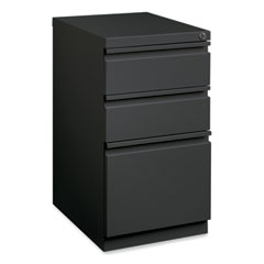 Full-Width Pull 20 Deep Mobile Pedestal File, Box/Box/File, Letter, Charcoal, 15 x 19.88 x 27.75