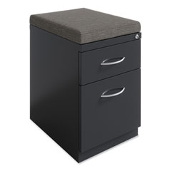 Arch Pull 20 Deep Mobile Pedestal File, 2 Drawer, Box/File, Letter, Charcoal, 15 x 19.88 x 23.75