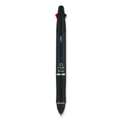 Pilot® Dr. Grip 4 + 1 Multi-Color Ballpoint Pen/Pencil, Retractable, 0.7 mm Pen/0.5mm Pencil, Black/Blue/Green/Red Ink, Black Barrel