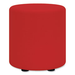 Safco® Learn Cylinder Vinyl Ottoman, 15" dia x 18"h, Red, Ships in 1-3 Business Days