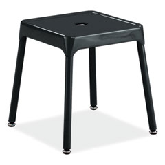 Safco® Steel Guest Stool, Backless, Supports Up to 275 lb, 15" to 15.5" Seat Height, Black Seat/Base, Ships in 1-3 Business Days