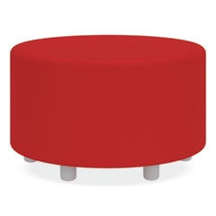 Safco® Learn 30" Cylinder Vinyl Ottoman, 30w x 30d x 18h, Red, Ships in 1-3 Business Days