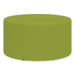 Safco® Learn 30" Cylinder Vinyl Ottoman, 30w x 30d x 18h, Green, Ships in 1-3 Business Days