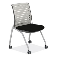 Thesis Training Chair w/Static Back, Max 250 lb, 18" High Black Seat, Gray Back/Base, 2/Carton, Ships in 1-3 Business Days