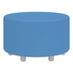 Safco® Learn 30" Cylinder Vinyl Ottoman, 30w x 30d x 18h, Blue, Ships in 1-3 Business Days