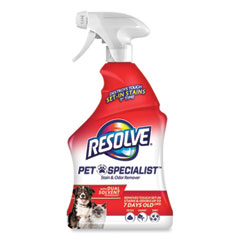 RESOLVE® Pet Specialist Stain and Odor Remover, Citrus, 32 oz Trigger Spray Bottle, 12/Carton