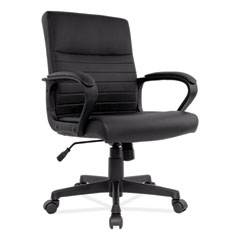 Alera Breich Series Manager Chair, Supports Up to 275 lbs, 16.73" to 20.39" Seat Height, Black Seat/Back, Black Base
