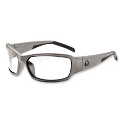 ergodyne® Skullerz Thor Safety Glasses, Matte Gray Nylon Impact Frame, Anti-Fog Clear Polycarbonate Lens, Ships in 1-3 Business Days