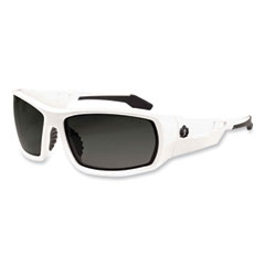 ergodyne® Skullerz Odin Safety Glasses, White Nylon Impact Frame, Smoke Polycarbonate Lens, Ships in 1-3 Business Days