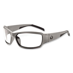 ergodyne® Skullerz Thor Safety Glasses, Matte Gray Nylon Impact Frame, Clear Polycarbonate Lens, Ships in 1-3 Business Days