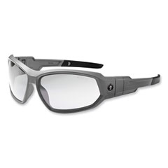 ergodyne® Skullerz Loki Safety Glasses/Goggles, Matte Gray Nylon Impact Frame, Clear Polycarbonate Lens, Ships in 1-3 Business Days