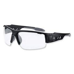 ergodyne® Skullerz Dagr Safety Glasses, Matte Black Nylon Impact Frame, Clear Polycarbonate Lens, Ships in 1-3 Business Days