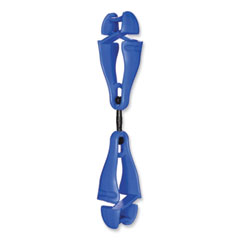 Squids 3420 Dual Clip Swivel Glove Clip Holder, 1 x 0.6 x 5.5, Acetal Copolymer, Blue, 100/Pack