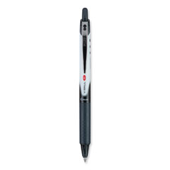 Pilot® VBall RT Liquid Ink Roller Ball Pen, Retractable, Extra-Fine 0.5 mm, Black Ink, Black/White Barrel