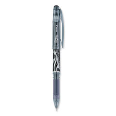Pilot® FriXion Point Erasable Gel Pen, Stick, Extra-Fine 0.5 mm, Black Ink, Black/Silver/Smoke Barrel