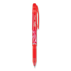Pilot® FriXion Point Erasable Gel Pen, Stick, Extra-Fine 0.5 mm, Red Ink, Red/Silver/Transparent Red Barrel