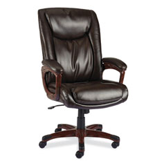 Alera® Alera Darnick Series Manager Chair, Supports Up to 275 lbs, 17.13" to 20.12" Seat Height, Brown Seat/Back, Brown Base