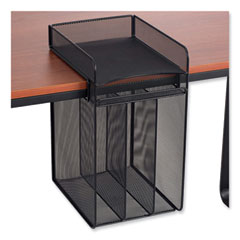Onyx Vertical Hanging Storage, 4 Sections, Letter Size Files, 10.25" x 12" x 17.1", Black, Ships in 1-3 Business Days