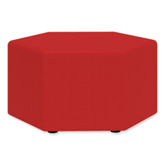 Safco® Learn 30" Hexagon Vinyl Ottoman, 30w x 30d x 18h, Red, Ships in 1-3 Business Days