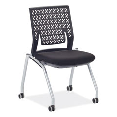 Thesis Training Chair w/Flex Back, Support Up to 250 lb, 18" High Black Seat, Gray Base, 2/Carton, Ships in 1-3 Business Days