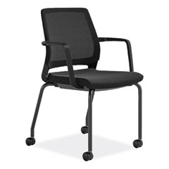 Safco® Medina Guest Chair, Supports Up to 275 lb, 18" Seat Height, Black Seat/Back/Base, Ships in 1-3 Business Days