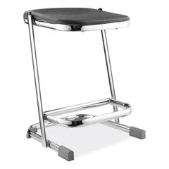 6600 Series Elephant Z-Stool, Backless, Supports Up to 500lb, 22" Seat Height, Black Seat, Chrome Frame,Ships in 1-3 Bus Days