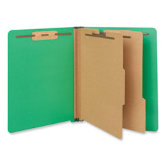 Universal® Deluxe Six-Section Colored Pressboard End Tab Classification Folders