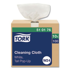 Tork® Cleaning Cloth, 8.46 x 16.13, White, 100 Wipes/Box, 10 Boxes/Carton